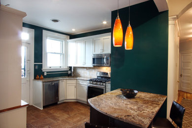 Example of a small transitional kitchen design in Richmond