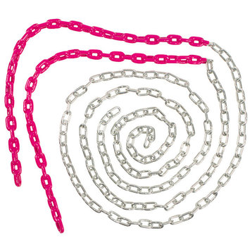 Coated Swing Chains, Set of 2, 8.5', Pink