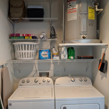 Laundry Room Shelving + Organization