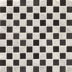 White Carrara & Ebony - Tile