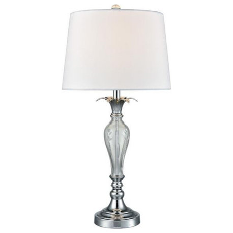 Dale Tiffany SGT17042 Charlotte, 1 Light Table Lamp, Chrome