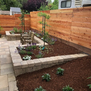 Back yard with Bocce Field