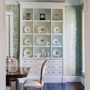 American Farmhouse Elegant Dining room China Cabinetry