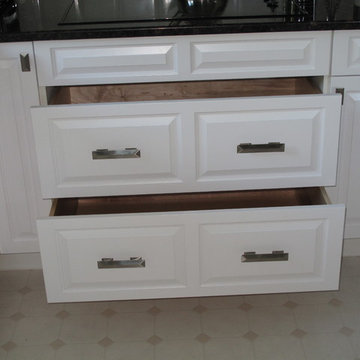 Cabinet Refacing in White Painted Maple