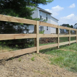 3 Rail Kentucky Post and Board Fence - Home Fencing And Gates