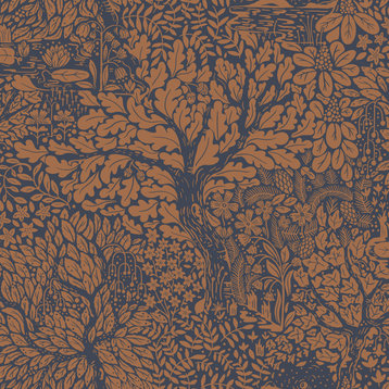 Olle Orange Forest Sanctuary Wallpaper Sample