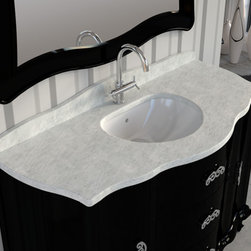 Venezia  52,7 inches bath vanity. Black high gloss. - Bathroom Vanities And Sink Consoles