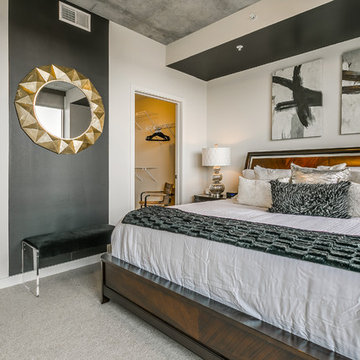 Black and white bedroom