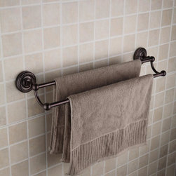 Oil Rubbed Bronze 25 Inch Double Towel Bar ORB1007 - Bathroom Accessories