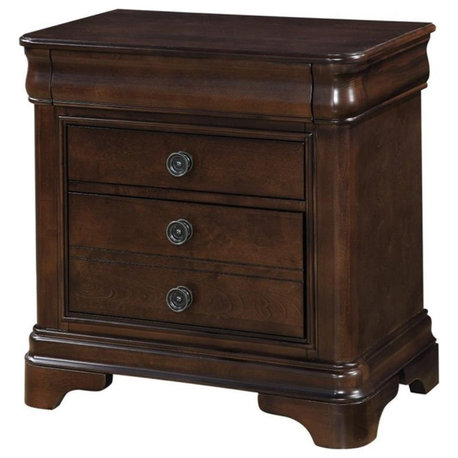 Picket House Furnishings Conley 3 Drawer Nightstand in Cherry
