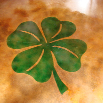 Stenciled Concrete - Shamrock