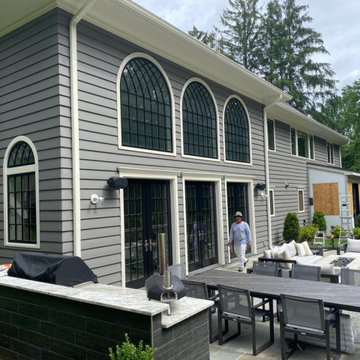 Painted Window Grilles on a Beautiful Home