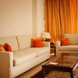 Metaphor | Living Room with Seating and Glass Top Coffee Table - Coffee Tables