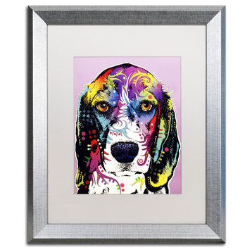 Dean Russo '4 Beagle' Framed Art, Silver Frame, 16"x20", White Matte