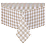 Lintex Linens - Buffalo Sand Checkered 100% Cotton Table Cloth, 60"x104" - The Buffalo check tablecloths feature a bold yet classic checkerboard pattern. The Buffalo check table linens is perfect for barbecues, picnics and other party pleasures. The tablecloths are available in various sizes to fit all tables and come in eye catching colors. These table linens are easy to care for and will last you for many meals around the table.