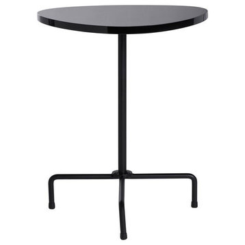 Lurki Tripod Side Table, Black Lacquer/Black