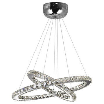 Ring LED Chandelier With Chrome finish