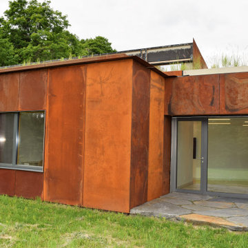 Modern Corten Steel Residence — European Wood Windows & Doors