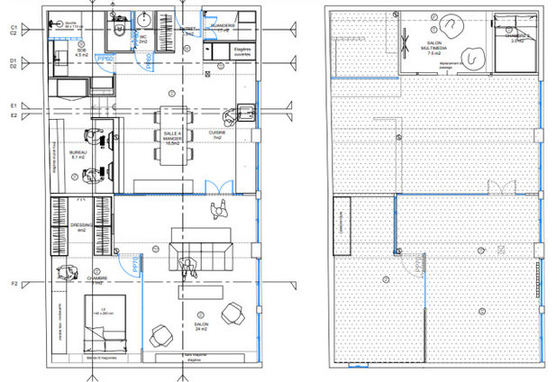 Plano de planta Avant/Après : Loft Epicène