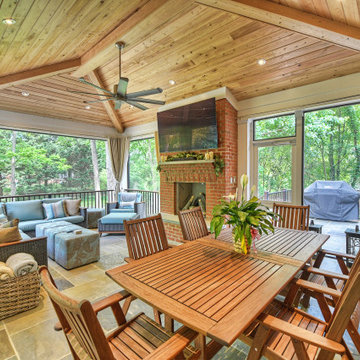 Covered porch oasis