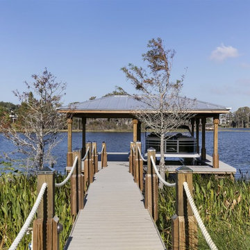 Coastal inspired estate sited on over one acre on Lake Butler in Windermere