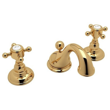 Rohl Viaggio 1.2 GPM Lavatory Faucet with 2 Cross Handles, Italian Brass