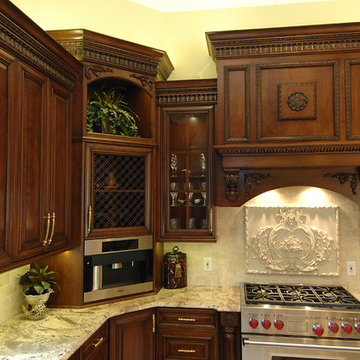 Carved Wood Highly Detailed Traditional Ornate Kitchen