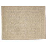 Bareen Designer Rugs - Kafkaz Peshawar Vivan Brown/Gray Hand Knotted Rug, 12'4x15'0 - This gorgeous transitional handmade rug follows an abstract pattern which exotically repeat like a continuous reflection. The intricate interlocking design with subtle use of color complemented with a saturated palette makes a fascinating focal point for any interior.