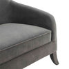 TOV Furniture Neveah Grey Velvet Upholstered Sofa