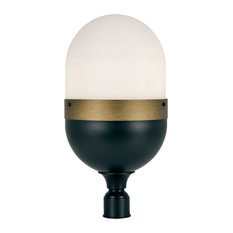 Brian Patrick Flynn - Capsule Outdoor 3 Light Matte Black/Gold Post