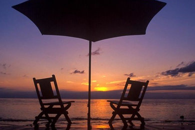 Beach style patio photo in Boston