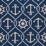 KAS - KAS Harbor 4220 Marina Striped Outdoor Rug, Navy, 7'6"x9'6" - Keep it trendy outdoors or brighten up the indoors with one of our finely-crafted Harbor rugs. These rugs stay in tune with today's home decor trends and bring a touch of sophistication to your living space.