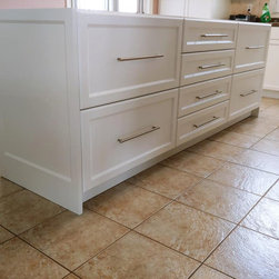 Profile E | Matte White Cabinet Doors - Kitchen Cabinetry