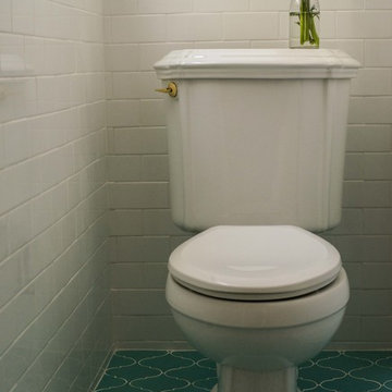 Blue and White Bathroom