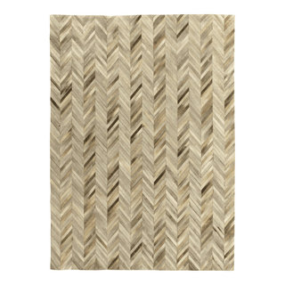 Exquisite Rugs Castelli Modern White Wool Textured Solid Rug - 6'x9' 6'x9