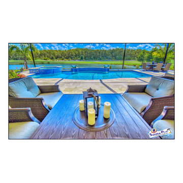 (Heller) Bonita Springs, FL Superior Pools Custom Swimming Pool/Spa/Raised Area