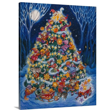 "Christmas Cats" Wrapped Canvas Art Print, 24"x30"x1.5"