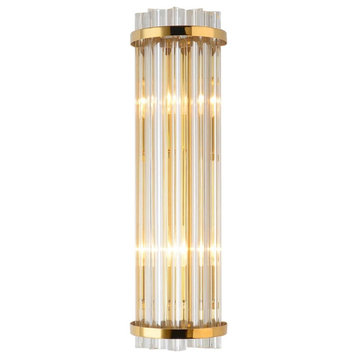 Luxury Crystal Wall Lamp in Nordic Style, Dia5.9xh21.7", Neutral Light