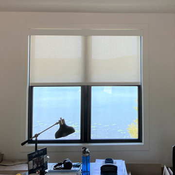 Motorized Shades for Lake House
