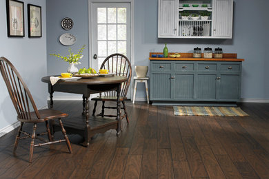 Example of a mountain style dining room design in Miami