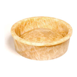 D'Vontz Domed Column Stone Vessel in Honey Onyx - Products