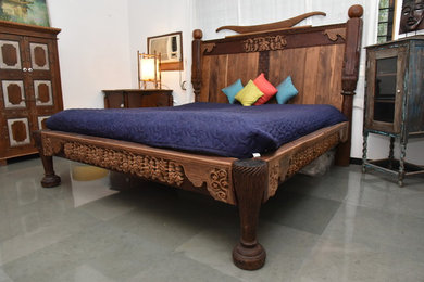 project : teak wood double-beds.