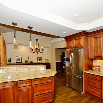 Traditional kitchen with LED lighting and Canyon Creek Cabinetry
