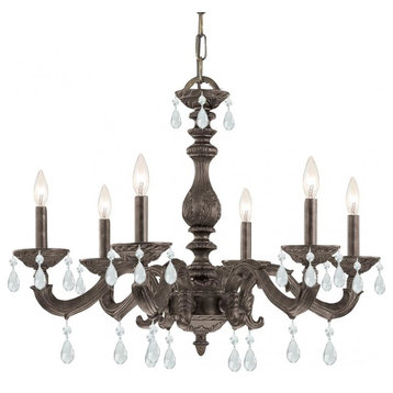 Sutton Six Light Venetian Bronze Up Chandelier