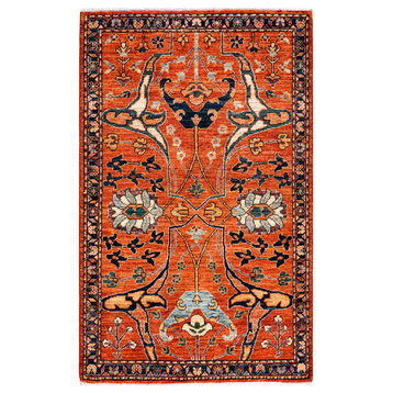 Serapi, One-of-a-Kind Hand-Knotted Runner Rug  - Orange, 3' 0" x 4' 10"