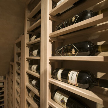 Unfinished Mahogany, for a Clean, Bright Custom Wine Cellar Chicago
