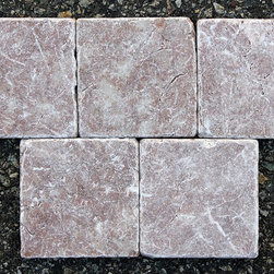 4x4 Rosso Levanto Tumbled Collection - Home Decor