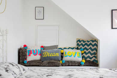 Inspiration for a contemporary bedroom remodel in London