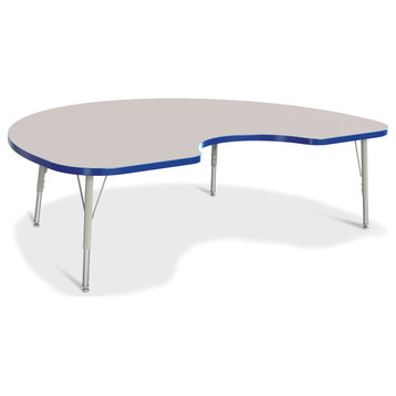 Berries Kidney Activity Table - 48" X 72", E-height - Gray/Blue/Gray