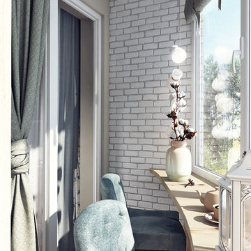 Interior design in residential complex "Chocolate"